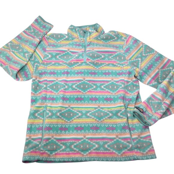 Chubbies Boomshakalaka 1/4 Zip Fleece Pastel Aztec Southwest Pockets Size XL - Picture 6 of 9